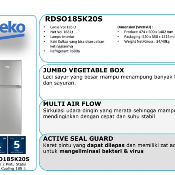 BEKO RDSO185K20S - Hiro Electronics
